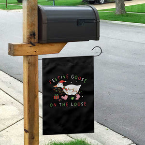 Funny Christmas Goose Garden Flag Festive Goose On The Loose Xmas Duck Meme TS10 Print Your Wear