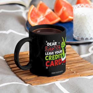 Funny Christmas Coffee Mug Dear Santa Leave Your Credit Card Red Plaid Pajamas TS10 Print Your Wear