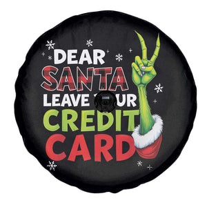 Funny Christmas Spare Tire Cover Dear Santa Leave Your Credit Card Red Plaid Pajamas TS10 Print Your Wear