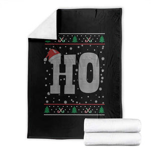 Where's My Ho At Matching Ugly Christmas Throw Blanket Ho Funny Couples TS10 Black Print Your Wear