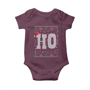 Where's My Ho At Matching Ugly Christmas Baby Onesie Ho Funny Couples TS10 Maroon Print Your Wear