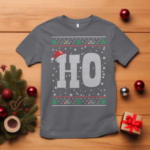 Where's My Ho At Matching Ugly Christmas T Shirt Ho Funny Couples TS10 Charcoal Print Your Wear