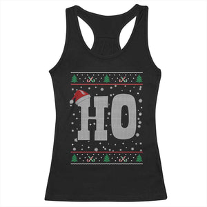 Where's My Ho At Matching Ugly Christmas Racerback Tank Top Ho Funny Couples TS10 Black Print Your Wear