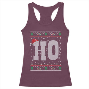 Where's My Ho At Matching Ugly Christmas Racerback Tank Top Ho Funny Couples TS10 Maroon Print Your Wear