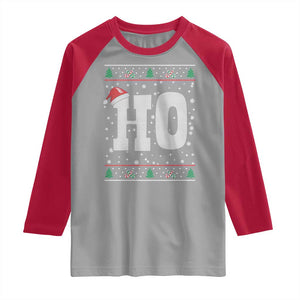 Where's My Ho At Matching Ugly Christmas Raglan Shirt Ho Funny Couples TS10 Sport Gray Red Print Your Wear