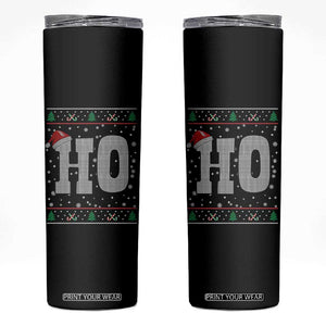 Where's My Ho At Matching Ugly Christmas Skinny Tumbler Ho Funny Couples TS10 Black Print Your Wear