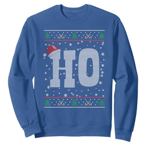 Where's My Ho At Matching Ugly Christmas Sweatshirt Ho Funny Couples TS10 Royal Blue Print Your Wear