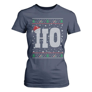 Where's My Ho At Matching Ugly Christmas T Shirt For Women Ho Funny Couples TS10 Navy Print Your Wear
