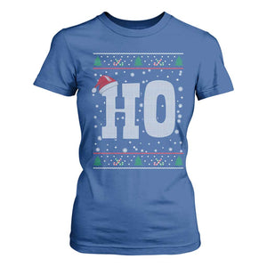 Where's My Ho At Matching Ugly Christmas T Shirt For Women Ho Funny Couples TS10 Royal Blue Print Your Wear