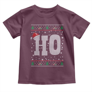Where's My Ho At Matching Ugly Christmas Toddler T Shirt Ho Funny Couples TS10 Maroon Print Your Wear