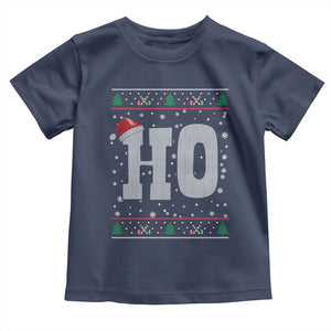 Where's My Ho At Matching Ugly Christmas Toddler T Shirt Ho Funny Couples TS10 Navy Print Your Wear