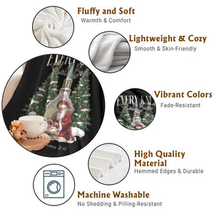 Every Knee Shall Bow Throw Blanket Nativity Scene Santa and Baby Jesus Christmas TS10 Print Your Wear