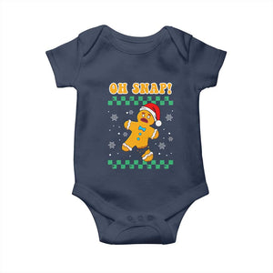 Gingerbread Man Oh Snap Christmas Baby Onesie TS10 Navy Print Your Wear