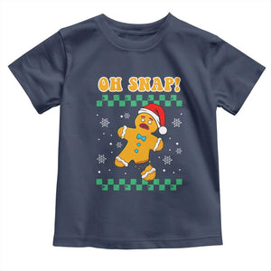 Gingerbread Man Oh Snap Christmas Toddler T Shirt TS10 Navy Print Your Wear