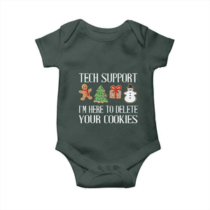 Christmas Tech Support Baby Onesie Here To Delete Cookies IT Xmas TS10 Print Your Wear