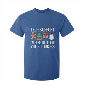 Christmas Tech Support T Shirt For Kid Here To Delete Cookies IT Xmas TS10 Royal Blue Print Your Wear