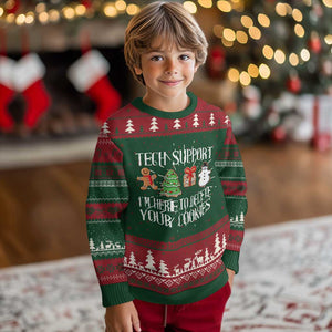 Xmas Tech Support Ugly Christmas Sweater Here To Delete Cookies IT Xmas TS10 Christmas Print Your Wear