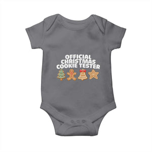 Official Christmas Cookie Tester Baby Onesie Taster Baking Crew Sibling Matching TS10 Charcoal Print Your Wear