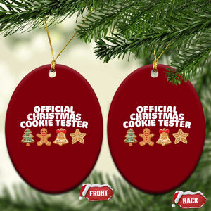 Official Christmas Cookie Tester Ceramic Ornament Taster Baking Crew Sibling Matching TS10 Print Your Wear