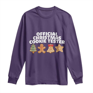 Official Christmas Cookie Tester Long Sleeve Shirt Taster Baking Crew Sibling Matching TS10 Purple Print Your Wear