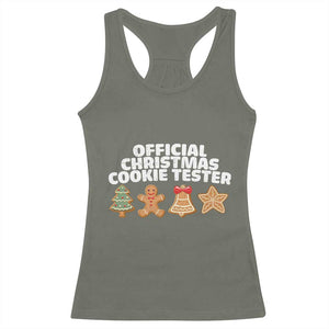 Official Christmas Cookie Tester Racerback Tank Top Taster Baking Crew Sibling Matching TS10 Military Green Print Your Wear