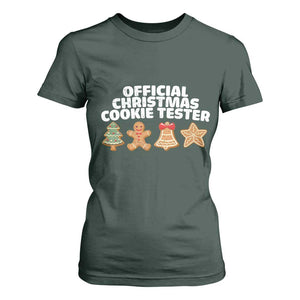 Official Christmas Cookie Tester T Shirt For Women Taster Baking Crew Sibling Matching TS10 Dark Forest Green Print Your Wear