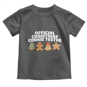 Official Christmas Cookie Tester Toddler T Shirt Taster Baking Crew Sibling Matching TS10 Dark Heather Print Your Wear