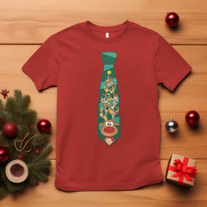 Funny Christmas T Shirt Tie With Reindeer For Family Matching Ugly Gift TS10 Red Print Your Wear