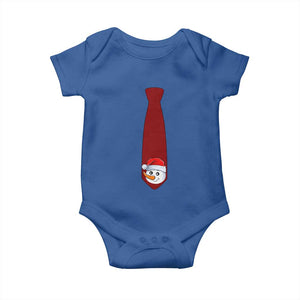 Funny Christmas Baby Onesie Tie With Snowman For Family Matching Ugly Gift TS10 Royal Blue Print Your Wear
