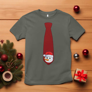 Funny Christmas T Shirt Tie With Snowman For Family Matching Ugly Gift TS10 Military Green Print Your Wear