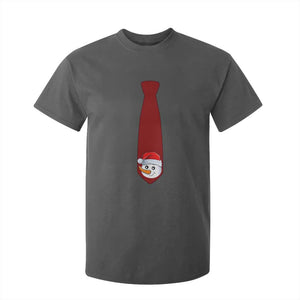 Funny Christmas T Shirt For Kid Tie With Snowman For Family Matching Ugly Gift TS10 Dark Heather Print Your Wear