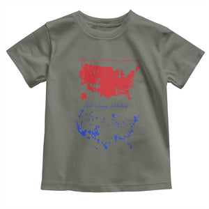 Funny Christmas Trump Toddler T Shirt 2024 Electoral Map Merry Christmas America Happy Holiday TS10 Military Green Print Your Wear