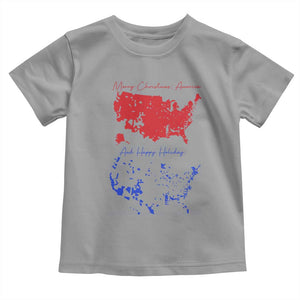 Funny Christmas Trump Toddler T Shirt 2024 Electoral Map Merry Christmas America Happy Holiday TS10 Sport Gray Print Your Wear