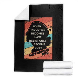 When Injustice Becomes Law Resistance Becomes Duty Throw Blanket Political Protest Feminist RGB TS10 Black Print Your Wear
