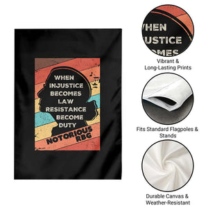 When Injustice Becomes Law Resistance Becomes Duty Garden Flag Political Protest Feminist RGB TS10 Print Your Wear