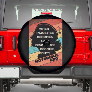 When Injustice Becomes Law Resistance Becomes Duty Spare Tire Cover Political Protest Feminist RGB TS10 Black Print Your Wear