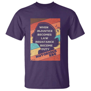 When Injustice Becomes Law Resistance Becomes Duty T Shirt Political Protest Feminist RGB TS10 Purple Print Your Wear