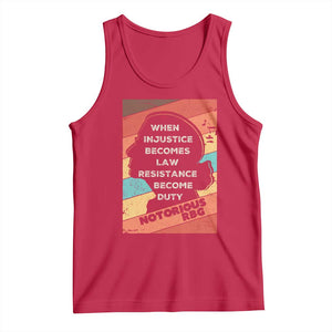 When Injustice Becomes Law Resistance Becomes Duty Tank Top Political Protest Feminist RGB TS10 Red Print Your Wear