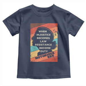 When Injustice Becomes Law Resistance Becomes Duty Toddler T Shirt Political Protest Feminist RGB TS10 Navy Print Your Wear