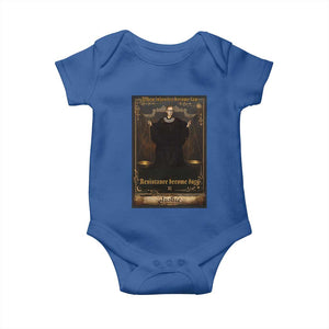 Tarot Card RBG Baby Onesie When Injustice Becomes Law Resistance Becomes Duty TS10 Royal Blue Print Your Wear