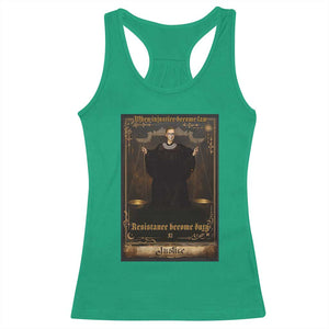 Tarot Card RBG Racerback Tank Top When Injustice Becomes Law Resistance Becomes Duty TS10 Irish Green Print Your Wear