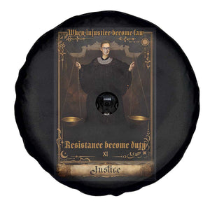Tarot Card RBG Spare Tire Cover When Injustice Becomes Law Resistance Becomes Duty TS10 Print Your Wear