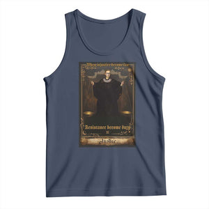 Tarot Card RBG Tank Top When Injustice Becomes Law Resistance Becomes Duty TS10 Navy Print Your Wear
