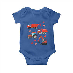 Excavator Construction Baby Onesie Car Tractor Truck Lovers TS10 Royal Blue Print Your Wear