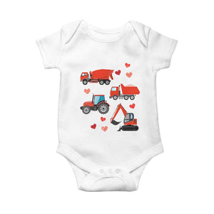 Excavator Construction Baby Onesie Car Tractor Truck Lovers TS10 White Print Your Wear