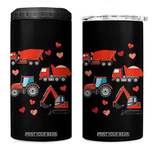 Excavator Construction 4 in 1 Can Cooler Tumbler Car Tractor Truck Lovers TS10 One Size: 16 oz Black Print Your Wear