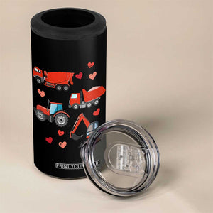 Excavator Construction 4 in 1 Can Cooler Tumbler Car Tractor Truck Lovers TS10 Print Your Wear