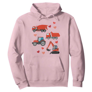 Excavator Construction Hoodie Car Tractor Truck Lovers TS10 Light Pink Print Your Wear