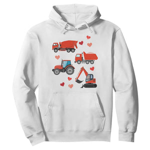 Excavator Construction Hoodie Car Tractor Truck Lovers TS10 White Print Your Wear