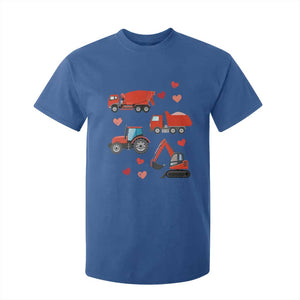 Excavator Construction T Shirt For Kid Car Tractor Truck Lovers TS10 Royal Blue Print Your Wear